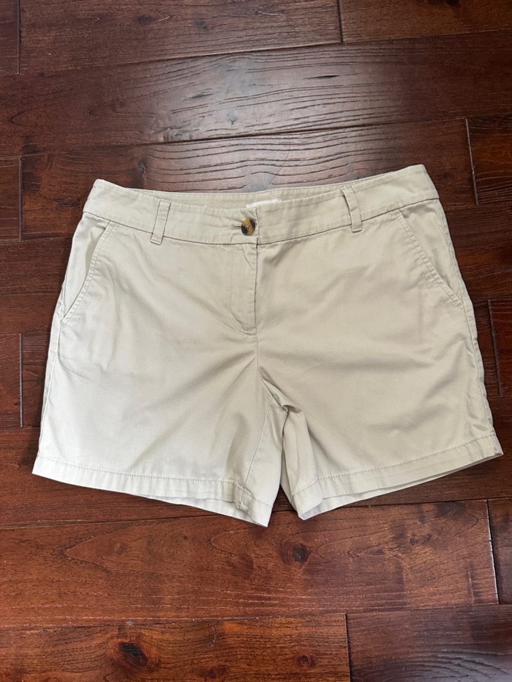 LOFT Beige Chino Bermuda Shorts